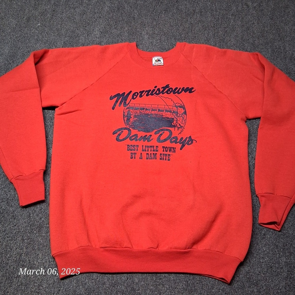VTG Morristown Dam Days T Shirt Adult XL Red Crew Neck 90s